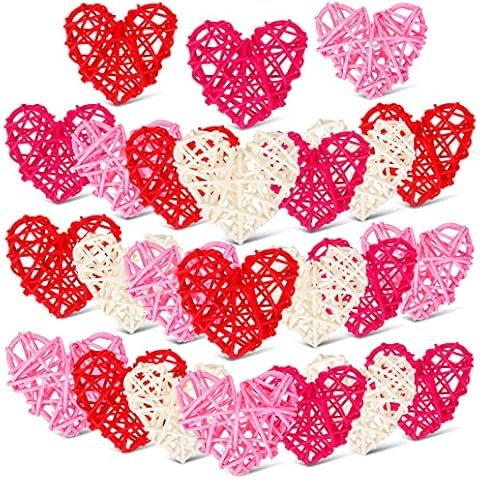 Valentine's Day Heart Shaped Rattan Balls Cover