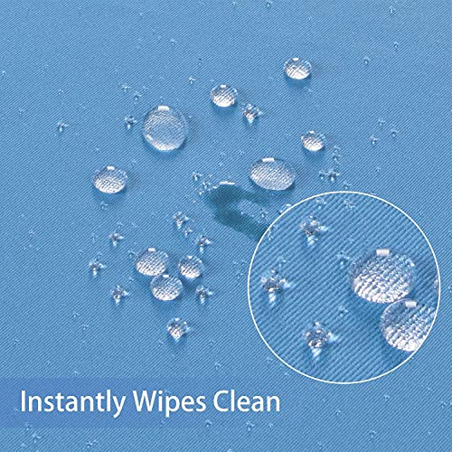 Image of Obstal 210GSM Rectangle Table Cloth, Sky Blue, 54 x 108 Inch | Heavy Duty Water Proof Microfiber Tablecloth, Decorative Fabric Table Cover for Outdoor and Indoor Use