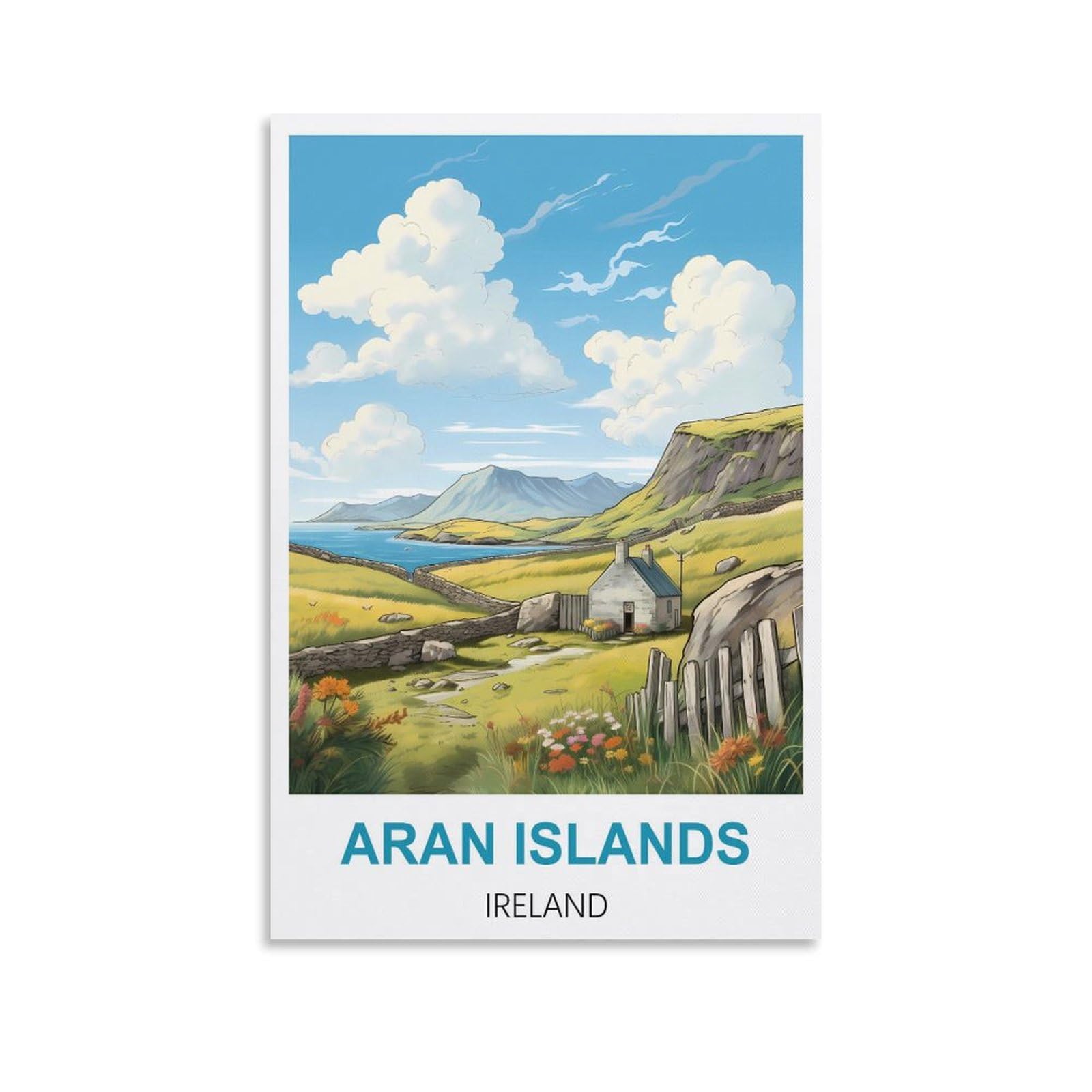 Metal Bar Signs Vintage Aran Islands Irelands Travel Tin Signs Metal Poster Wall Decor Office Cafe Bathroom Badroom 15x30cm