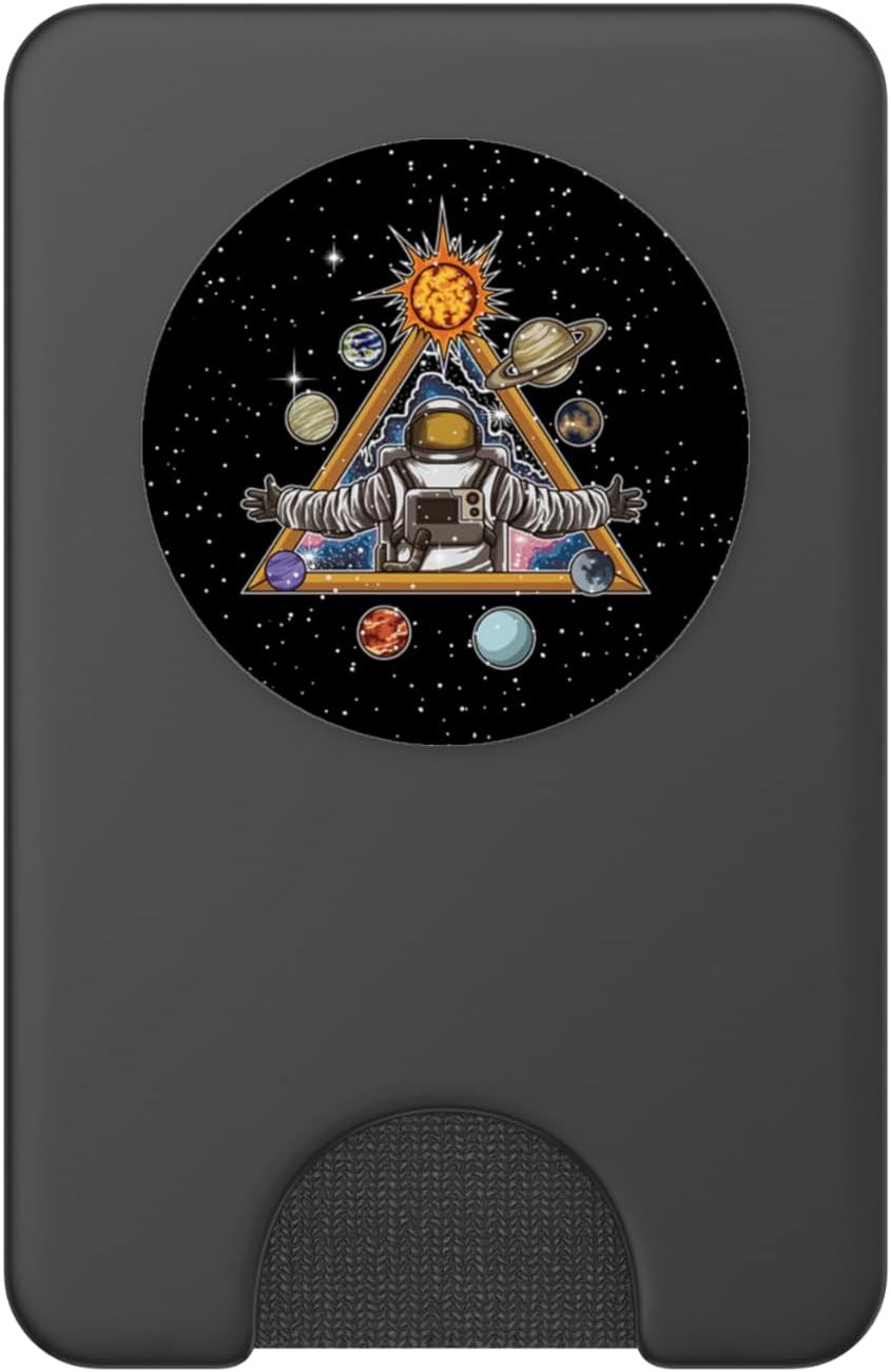 Spiritual Astronaut Meditates In Space And feels The Galaxy PopSockets PopWallet for MagSafe