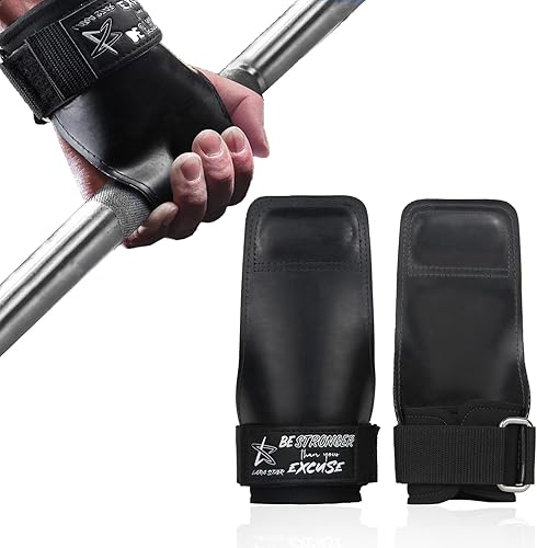 Miniatura 10 de LARA STAR Correas de muñeca de levantamiento de pesas para un máximo agarre de apoyo, correa de elevación para levantamiento de pesas, agarre de