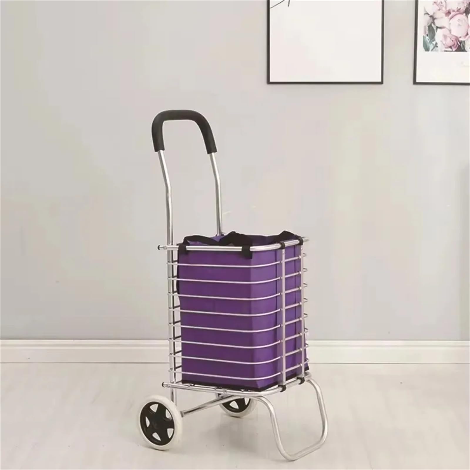 Transportkarre Älterer Anhänger, tragbarer Einkaufswagen, multifunktionaler Treppensteig-Klapphandwagen, Supermarktwagen Multifunktionskarre