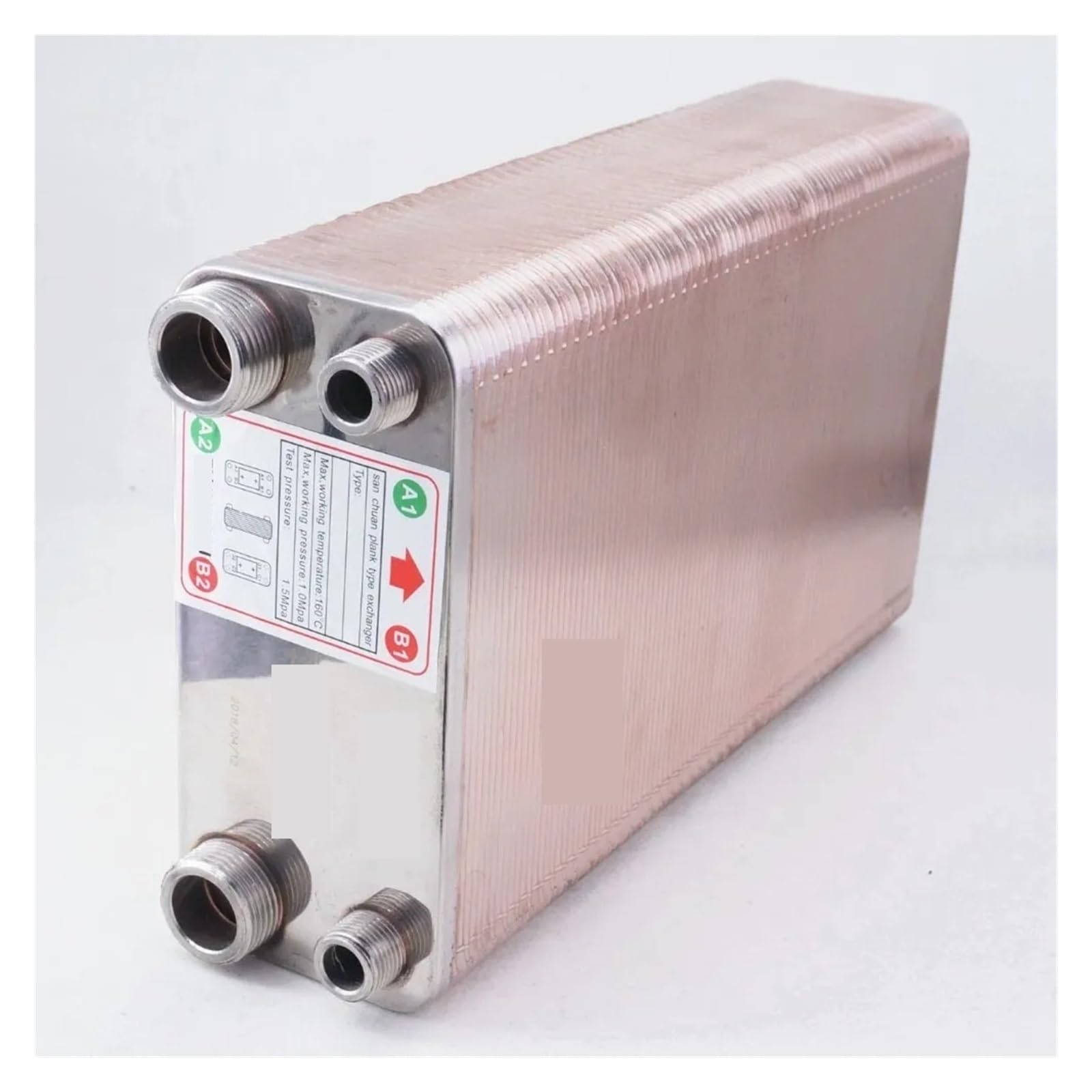 Zxzzas Men's One Color Heat Exchanger, 80 Plates Heat Exchanger Beer Wort Chiller Cooler Sus 304 Stainless Steel For Homebrew Cooling