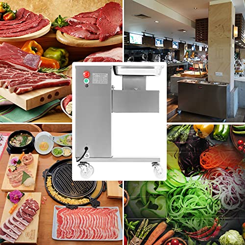Commercial Meat Cutter, Electric Meat Cutting Machine 550W, 1100Lb/H Commercial Meat Slicer With 3.0Mm Stainless Steel Blade For Kitchen Restaurant Supermarket #TOP5