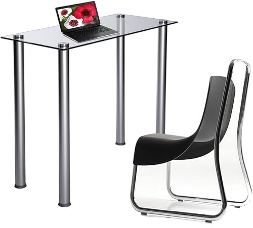 CT Computer/Escritorio portátil Utility Desk Vidrio de escritorio: transparente