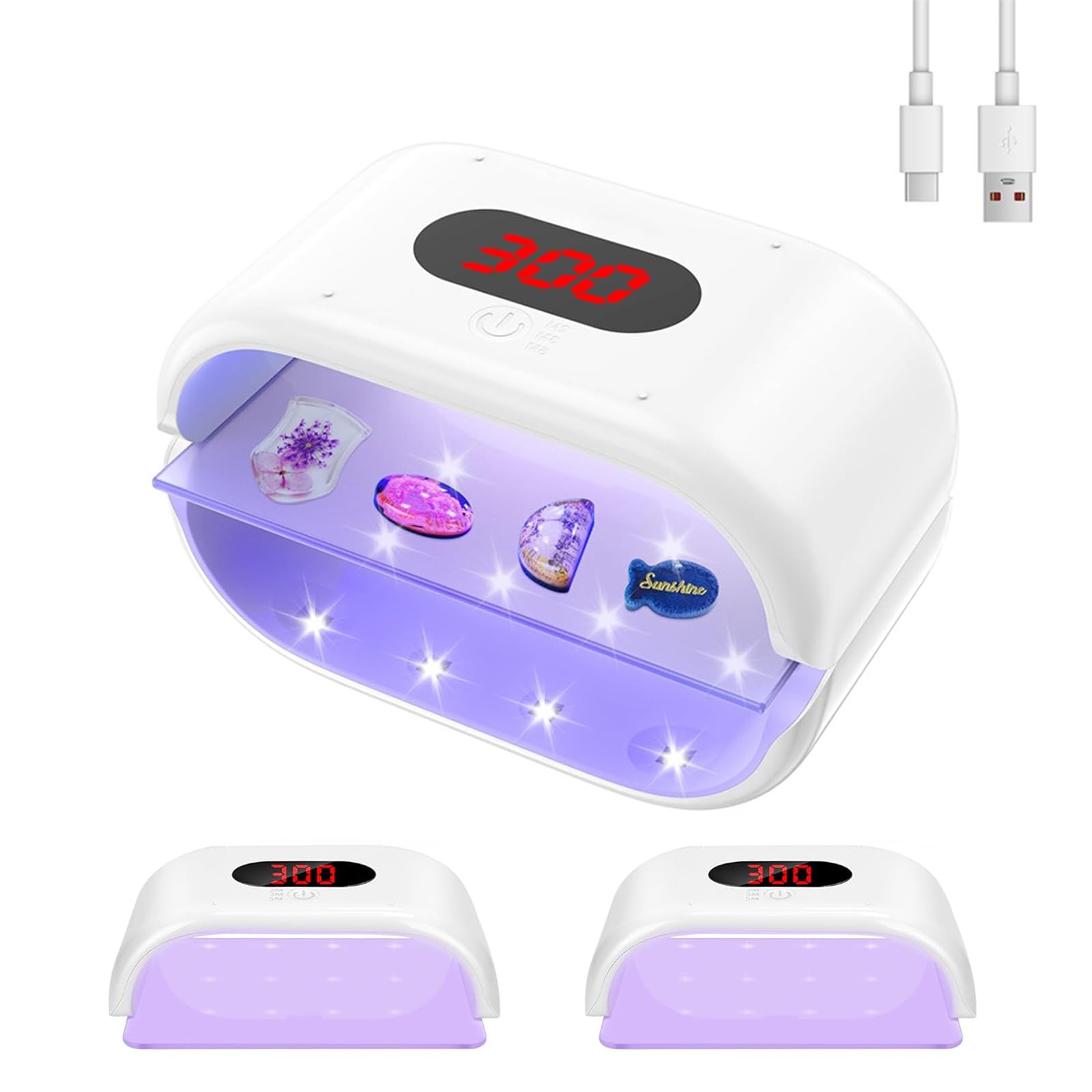 Amazon.co.jp: aninako ネイルライト 両面 LED & UV 硬化ライト 大型