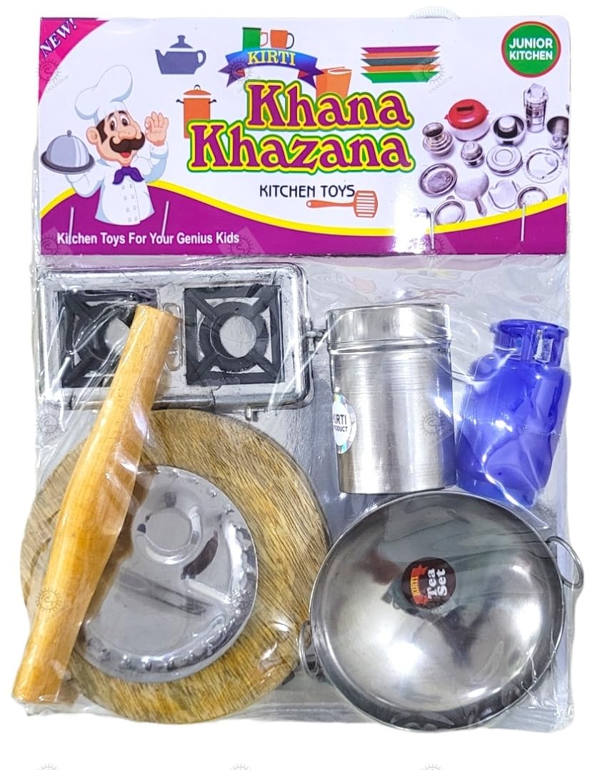 Buy SHAKTISM Steel Kitchen Set Toys for Kids, Role Playing Kitchen Set