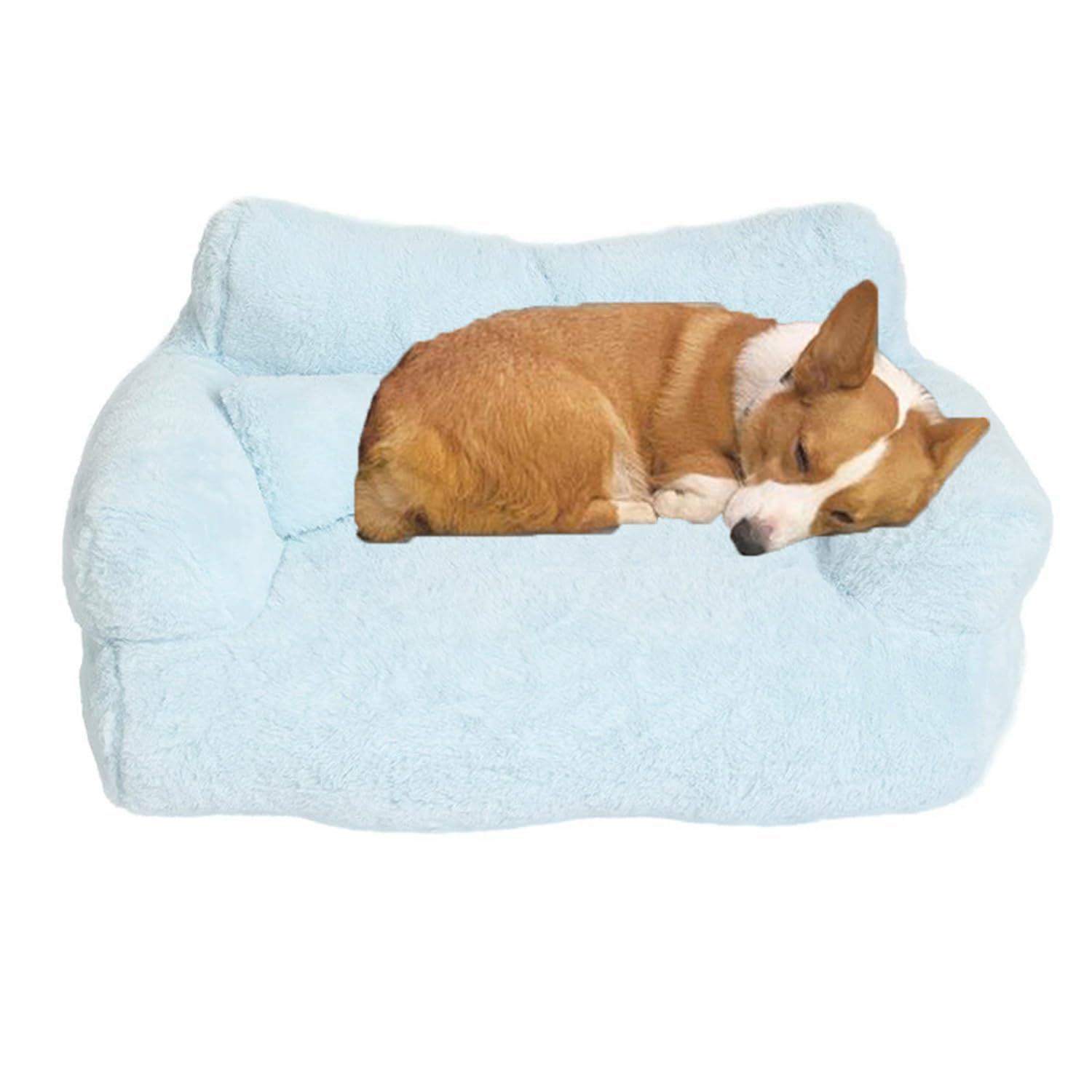 Katzenbett Flauschig, Hundebett Katzenbett Katzensofa Betten Decken & Möbel für Katzen Haustierbett E 75x48x27cm