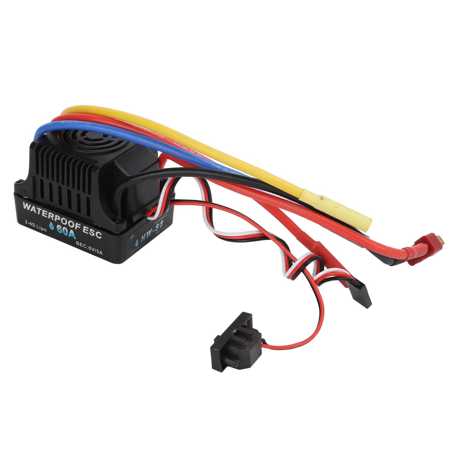 Bezszczotkowy ESC 60A z płytą programistyczną, silnik bezszczotkowy 2300kv z uchwytem wtykowym 4 mm do samochodów osobowych i ciężarowych RC 1/10 1/8