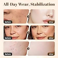 Vista 3 de Drkicsy Cojín de cabeza de hongo CC Cream, corrector de base acolchada para mujeres mayores, cobertura completa, base BB Cream corrector de tono