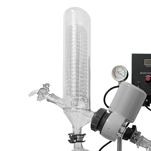 Miniatura 7 de Evaporador rotatorio de 2L, Rotavap de elevación manual de laboratorio, conectado a la bomba de vacío y el enfriador para el uso de apoyo, 110v