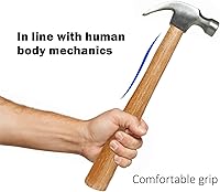 Vista 4 de GNIEMCKIN Mango de martillo de madera, paquete de 7 mangos de martillo de repuesto, fácil de instalar, duradero, conveniente y seguro de usar, mango