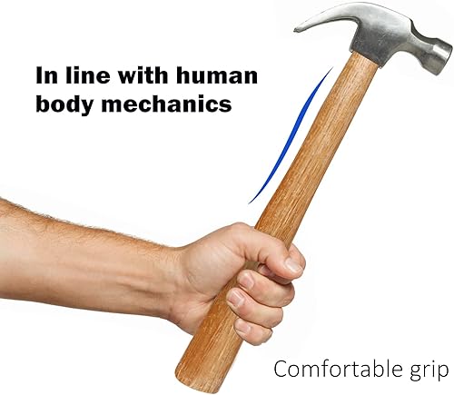 Miniatura 4 de GNIEMCKIN Mango de martillo de madera, paquete de 10 manijas de martillo de repuesto, fáciles de instalar, duraderas, cómodas y seguras de usar,