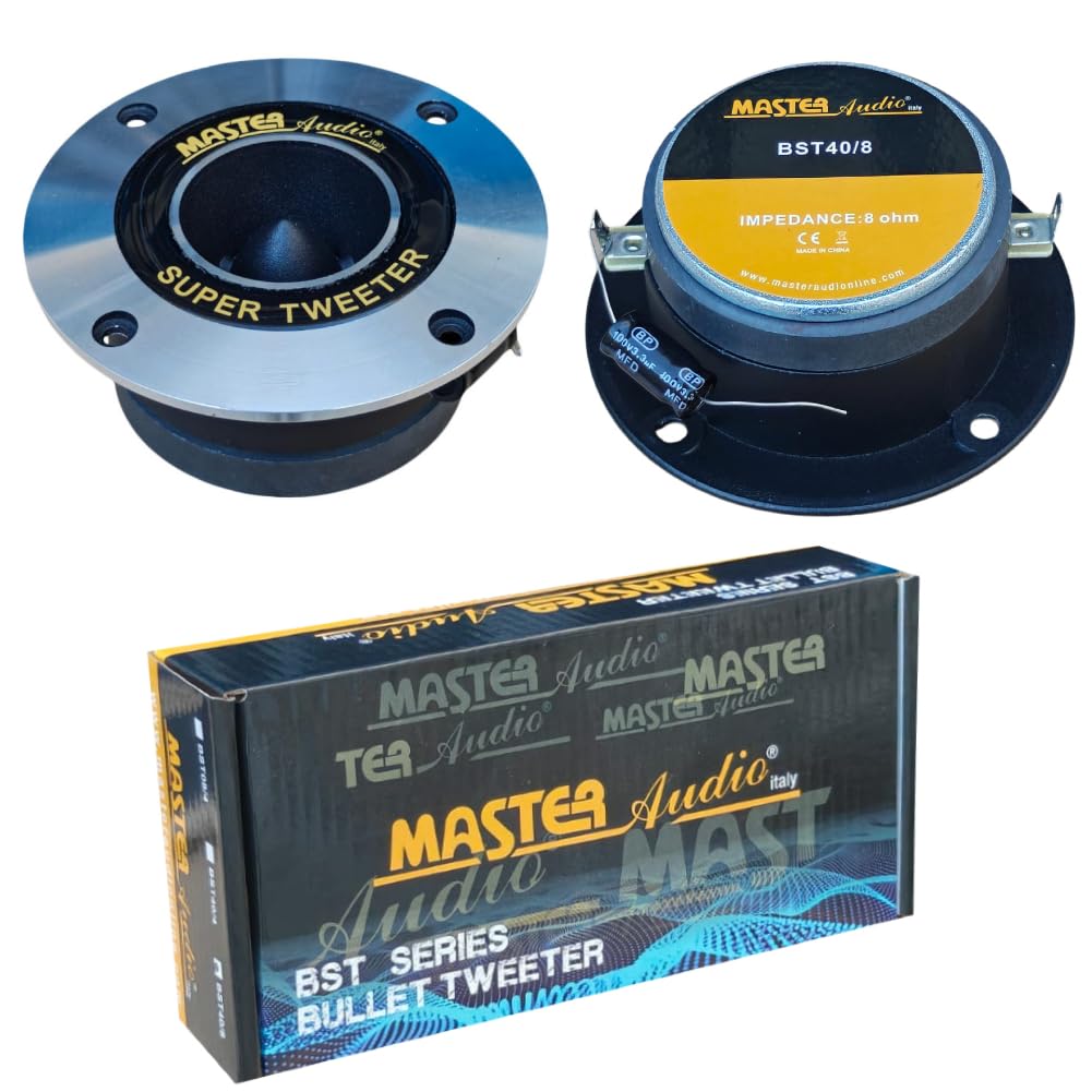 ZESTAW DO MASTER AUDIO BST40/8, 2 smukłe głośniki wysokotonowe, średnica 9,7 cm, 175 W RMS, maks. 350 W, 8 omów, 105 dB, głębokość 4,1 cm, do użytku domowego, za parę