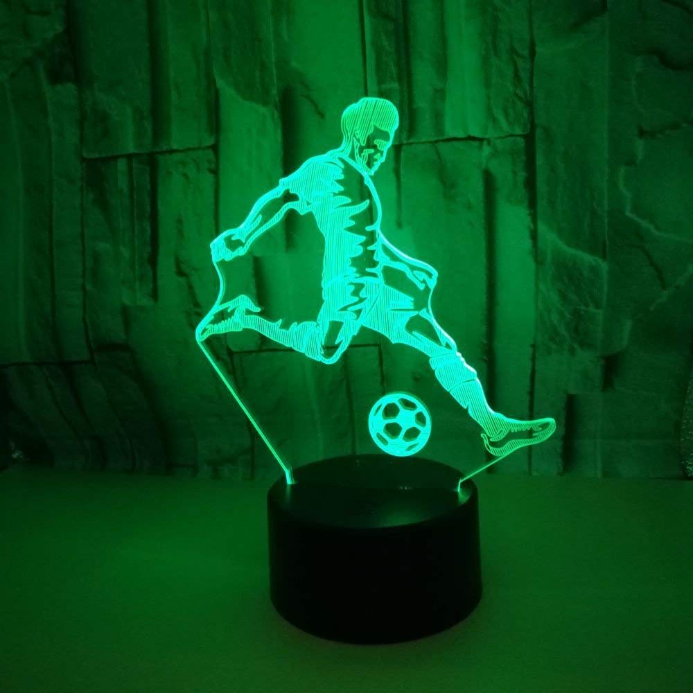 WONFAST 3D Illusion LED Night Light - 7 Color Changing, Touch Control, USB Powered (Baseball Design)