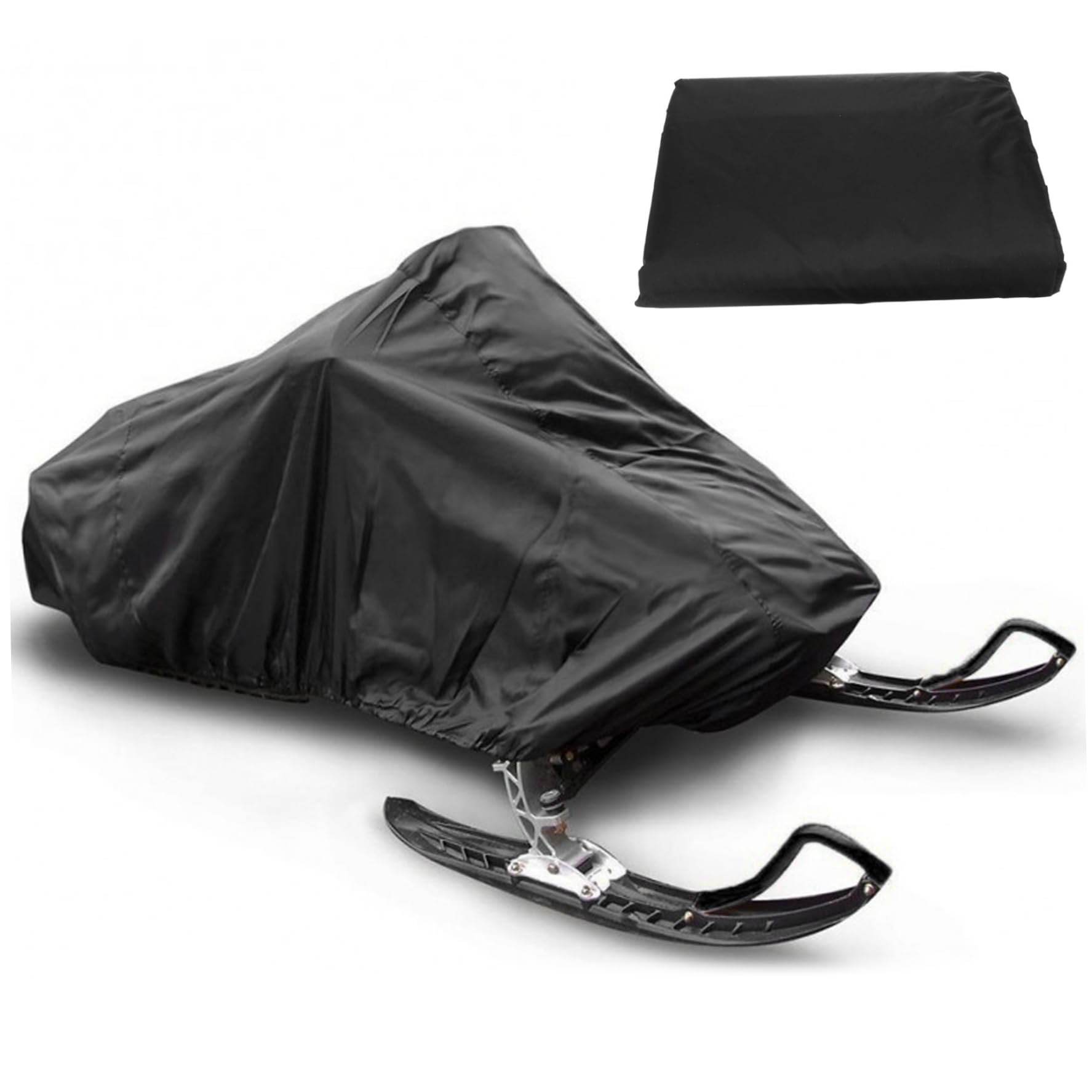 Snowmobile Cover 115x51x48in Waterproof UV Protection Snowmobile Covers with Elastic Band Oxford Cloth Outdoor Snowmobile Accessories Snowmobile Covers Ski Cover, Small