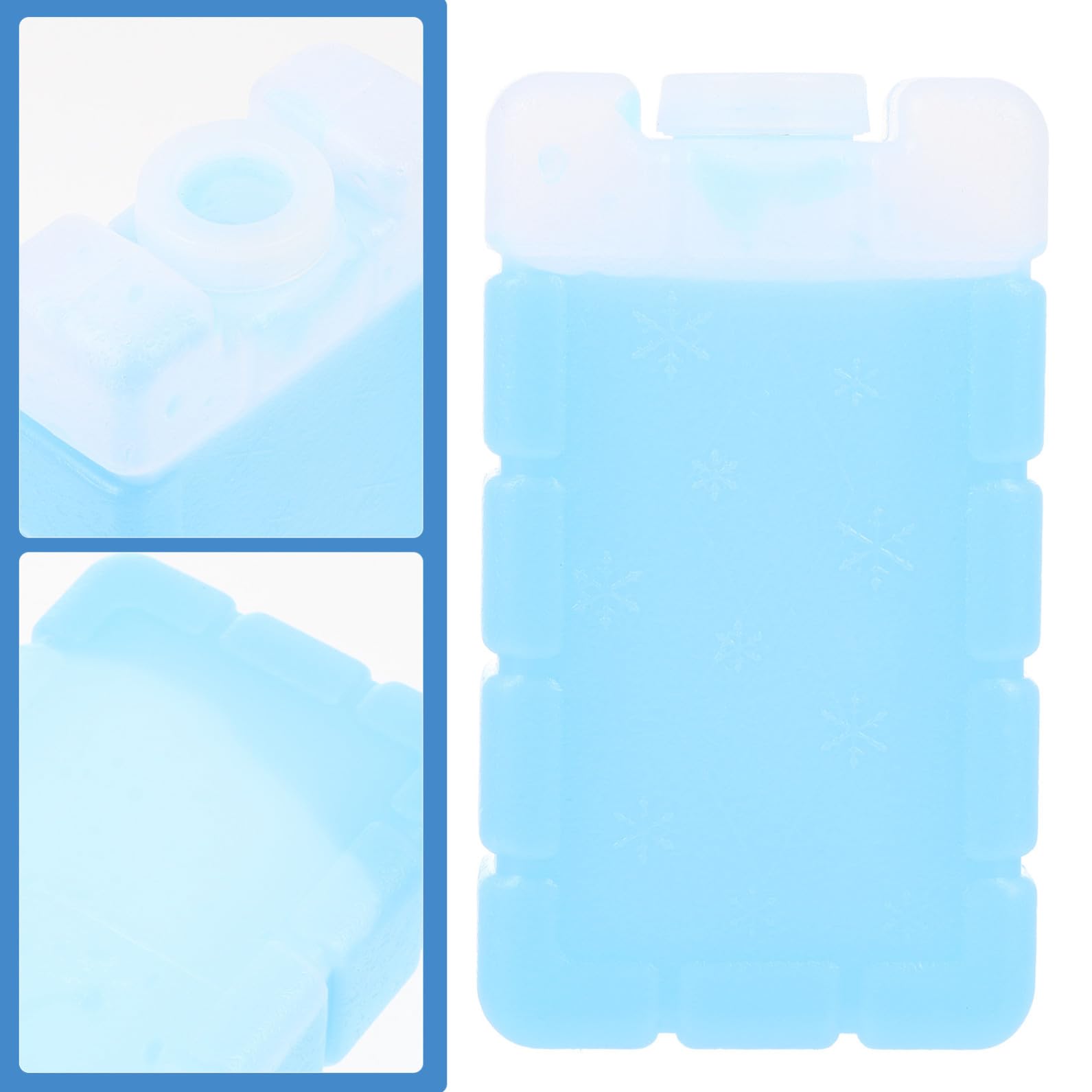 6 Piezas Caja de Hielo Reutilizable de PVC 150ml para Transporte Seguro