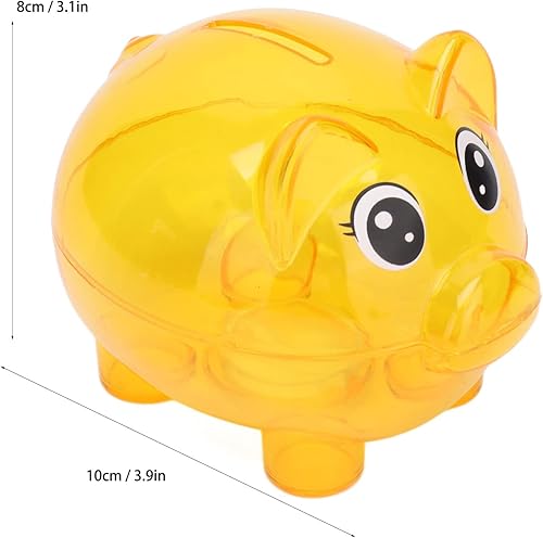 Miniatura 4 de Bonita alcancía para niñas y niños, alcancía transparente de dibujos animados de cerdo con forma de cerdo irrompible, decoración para niños y