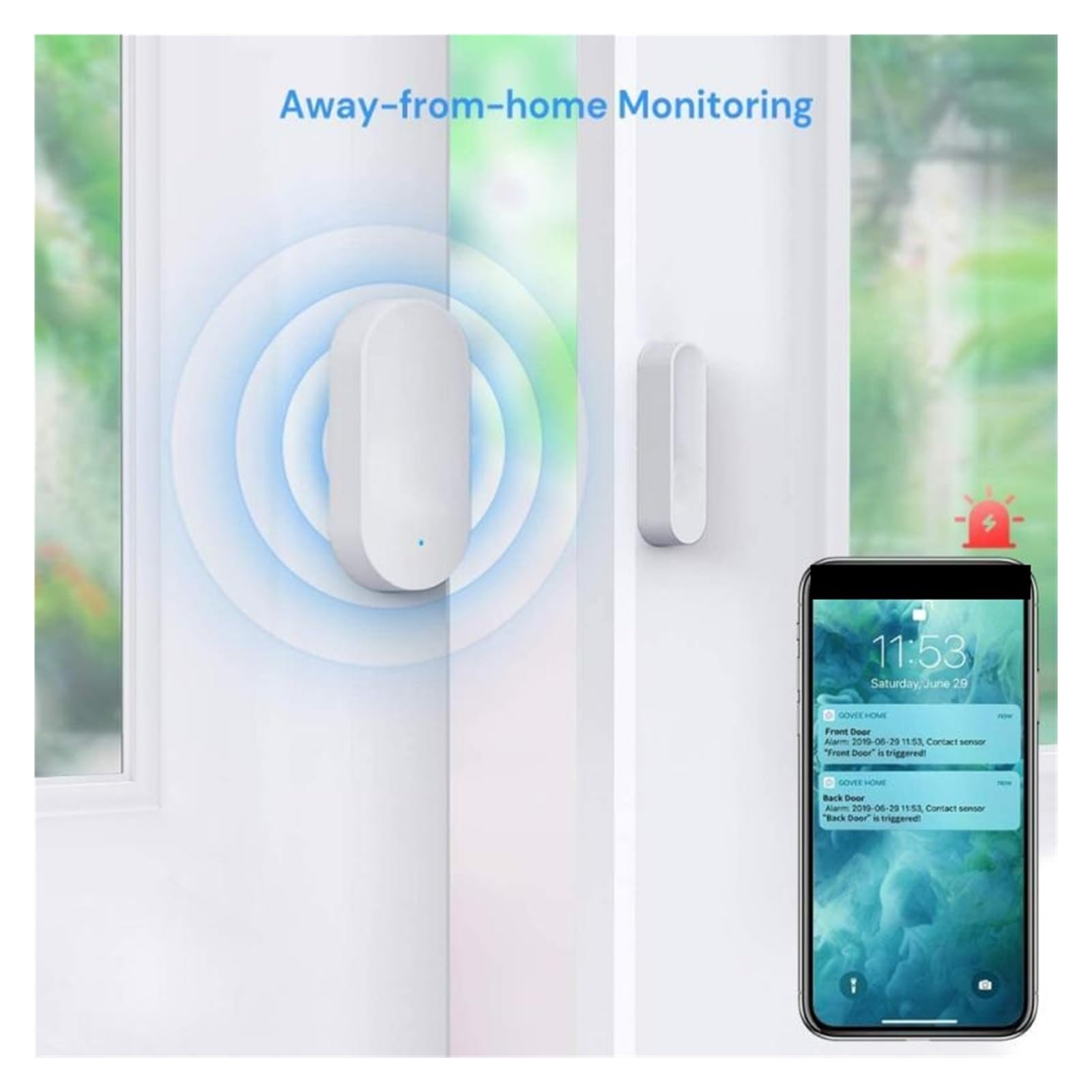 Sensor de puerta Tuya ZigBee, Detector de seguridad for el hogar inteligente, alarma, Sensor de ventana, Monitor remoto de vida inteligente Alexa(5pcs Door Sens)