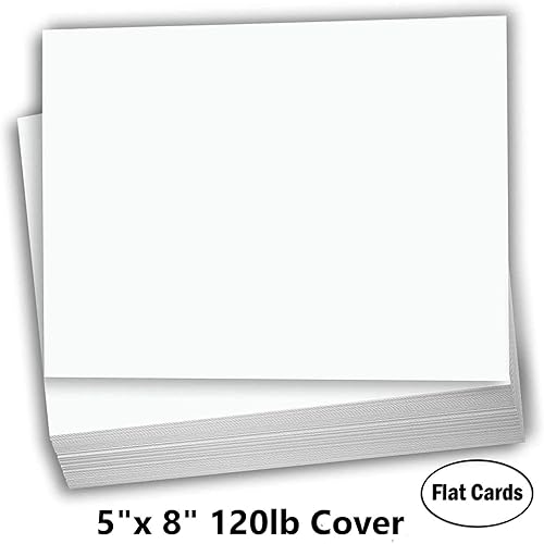 Miniatura 2 de Hamilco Blank Index Cards - Cartulina pesada de 5 x 8 pulgadas, cubierta de papel de cartulina blanca de 120 libras, paquete de 100 unidades