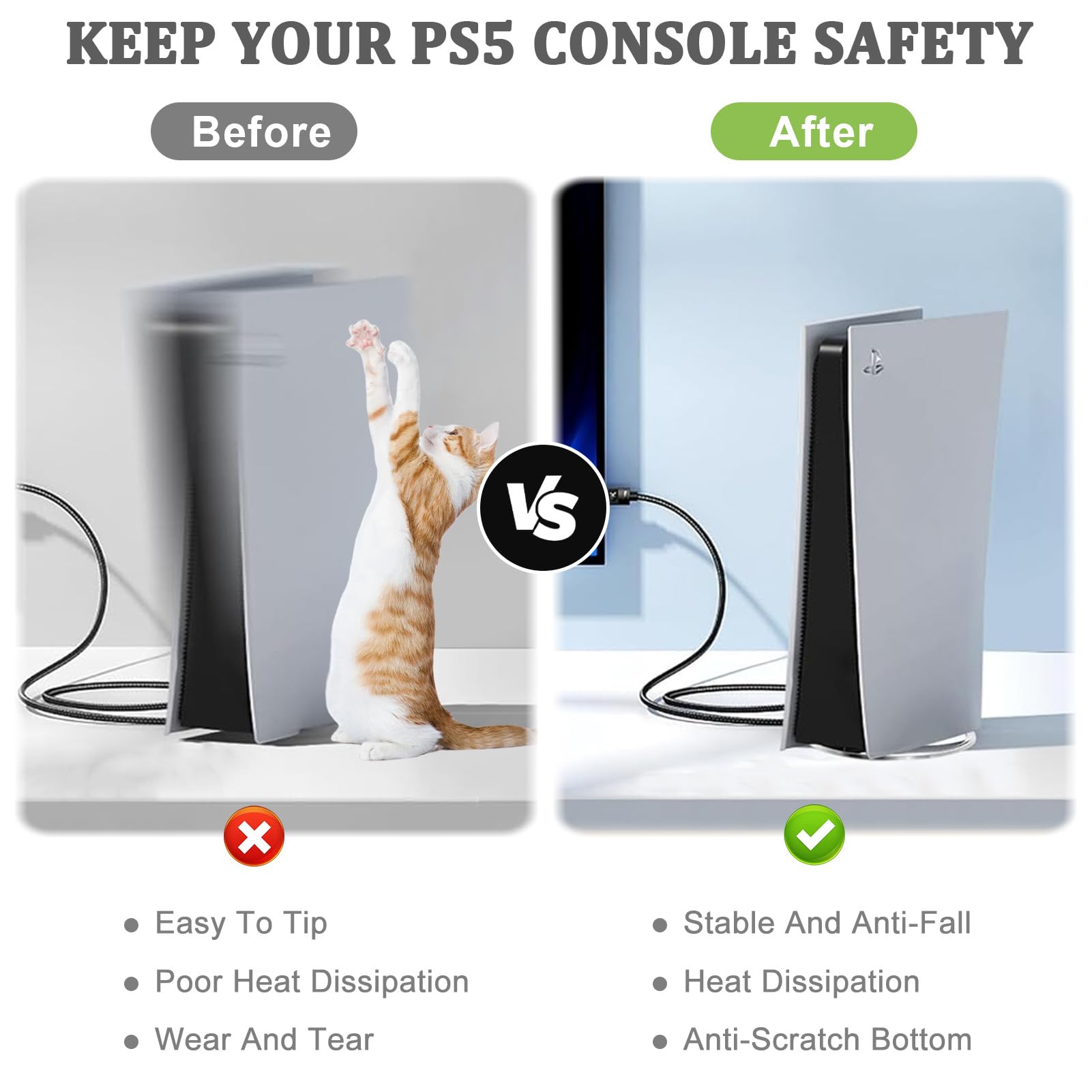 Soporte Vertical para Tation 5 Slim: Soporte para Play Tation 5 Slim, Ps5 Slim Stand para Pla Tation 5 Slim Discs Y Digital, Soporte Vertical para PS5 Slim Console