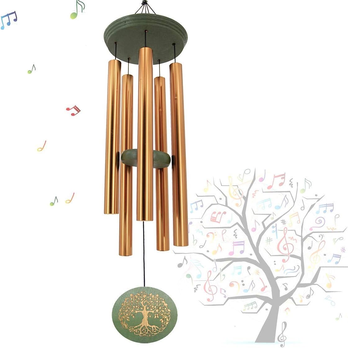 Loving Basso Large Wind Chimes Outdoor Deep Tone (Bronze)