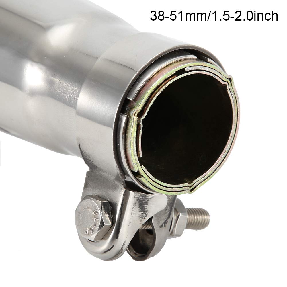 Universal Motorrad Auspuffrohr 38-51mm Edelstahl Endschalldämpfer Spitze