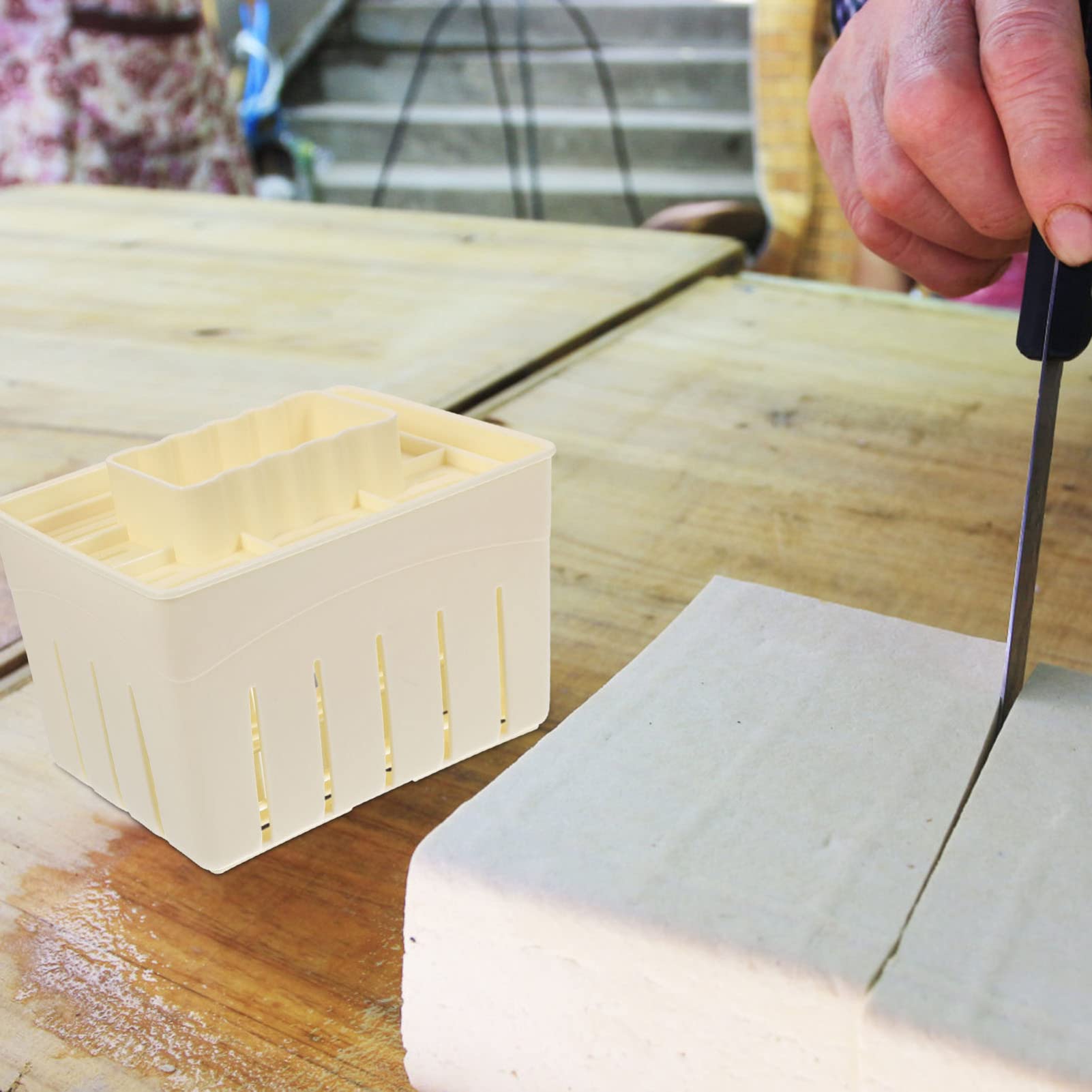 Cabilock DIY Tools 2pcs Tofu Press Diy Homemade Plastic Soy Cheese Press Molds Smooth Tofu Press Box Tofu Making Tools Improve Taste of Tofu for Home Kitchen Gadgets Tofu Maker