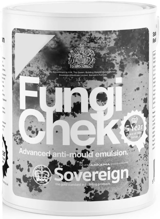 Sovereign Brilliant White Silexine Fungi-Chek Anti Mould Emulsion Paint 5L
