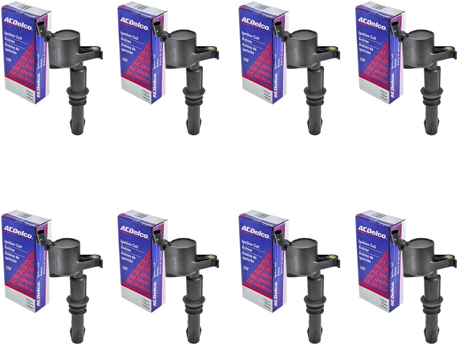 8 ACD-OEM Ignition Coils BS-C1541 + 8 MTCFT-OEM Platinum Spark Plugs For 2004-08 Ford & Lincoln