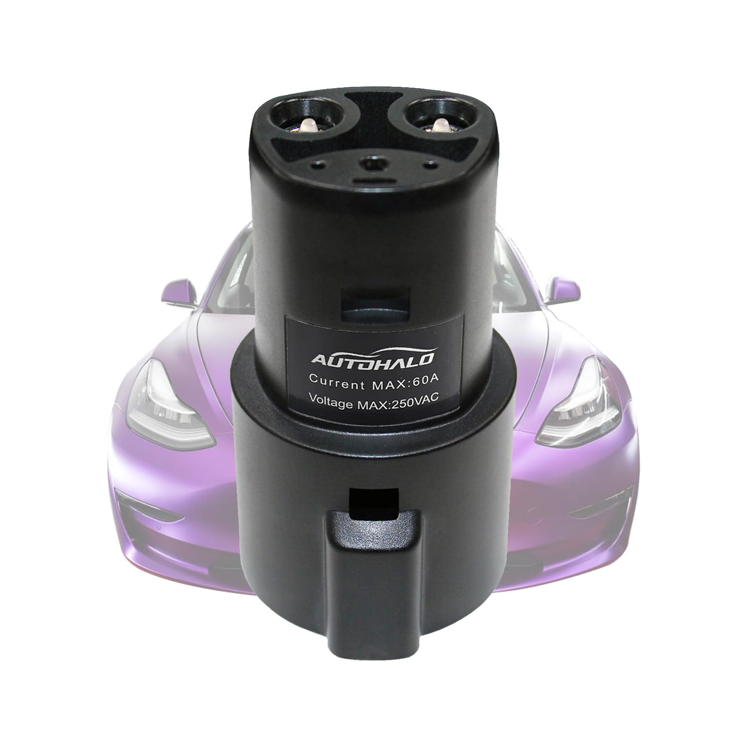 J1772 to Tesla Charging Adapter, 60 Amp/250V AC Compatible with SAE J1772 EV to Tesla Model 3, Y, S, X Charger Adapter