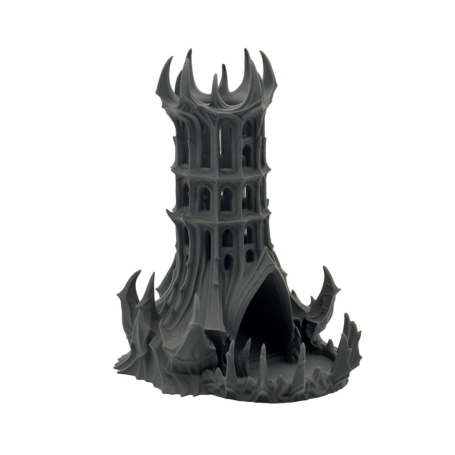 Obsidian Zitadelle Würfelturm für Würfel bis 25mm | DND Castle Dice Tower Made in Germany | Tabletop RPG Pathfinder Pen & Paper Fantasy | Deko zum Bemalen | Geschenk Rollenspieler