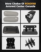 Vista 7 de ROADFAR Funda de cuero para reposabrazos izquierda y derecha para Toyota Sienna 2011 2012 2013 2014 2015 2016 2017 solo parte de cuero gris