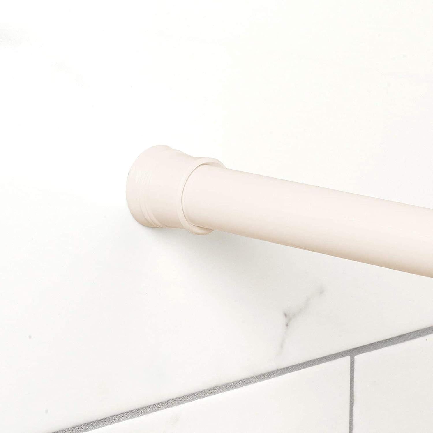 Zenna Home Tension Shower Curtain Rod, Cashmere, 36 to 60 Inches – Premium Steel Adjustable Shower Curtain Rod for Bathroom, Easy No Drill Install – Rust Resistant Spring Tension Shower Curtain Pole
