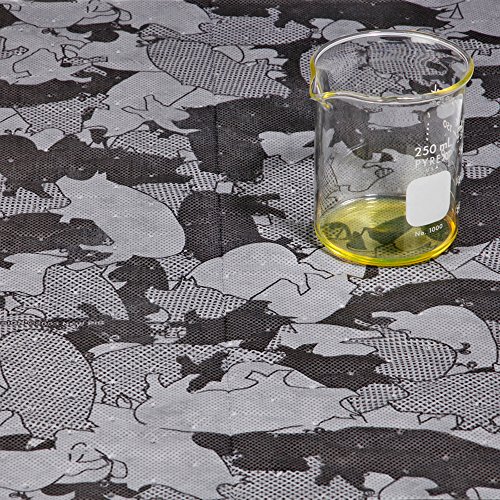 Image of Pig Absorbent Mat Pad | Gray Ham-O Design | 33 oz Absorbency Per Pad | Heavyweight | Hides Grime | 20 inch x 16 inch | 100 Absorbent Pig Mats | MAT117
