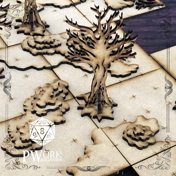 PWORK WARGAMES The Forest - 3D Tactical Maps Rpg Fantasy Dungeon Tiles - 3D Modular MDF 3mm Tactical Maps - Image 4