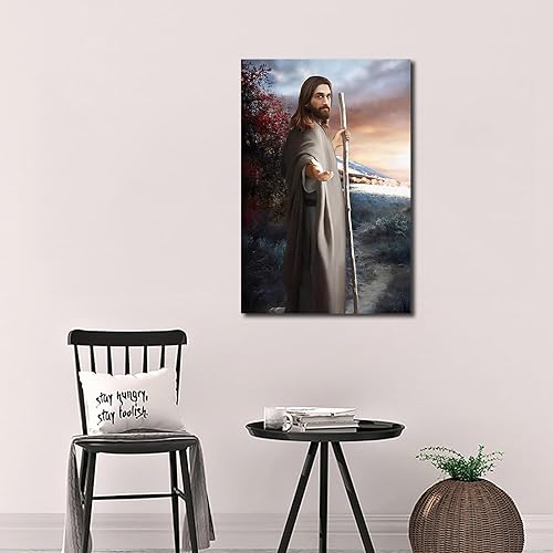 Miniatura 3 de Lienzo decorativo para pared, póster de Jesús, cuadros de Jesucristo, pintura decorativa, lienzo para pared, sala de estar, dormitorio, pintura, 1