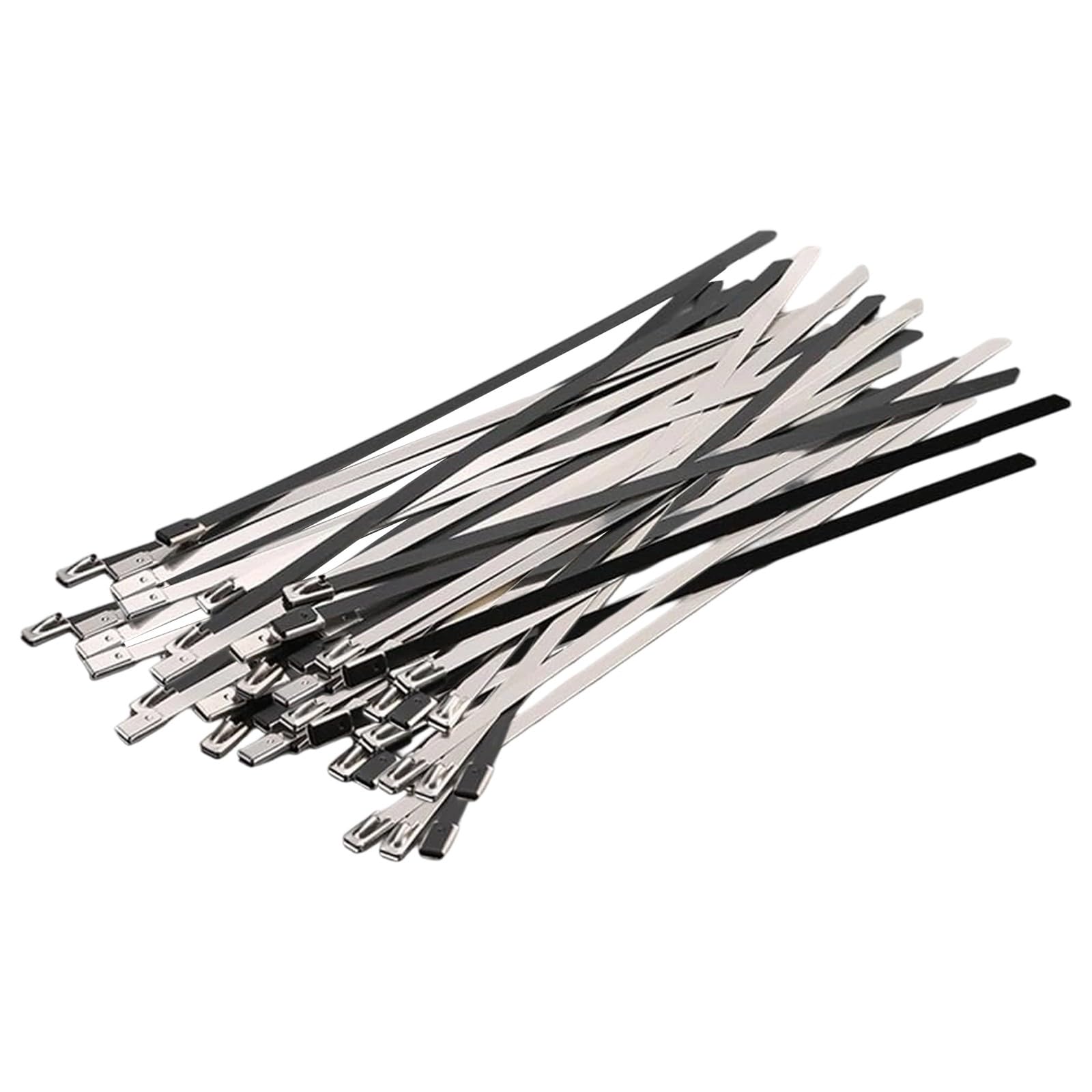 304 Stainless Steel Cable Ties, Metal Zip Ties, 200 x 4.6 mm, 100 Pack