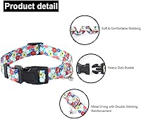 Vista 5 de Collar de perro ajustable con diseño de campana, diseño especial, ultra cómodo, suave, de nailon, transpirable, para perros pequeños, medianos