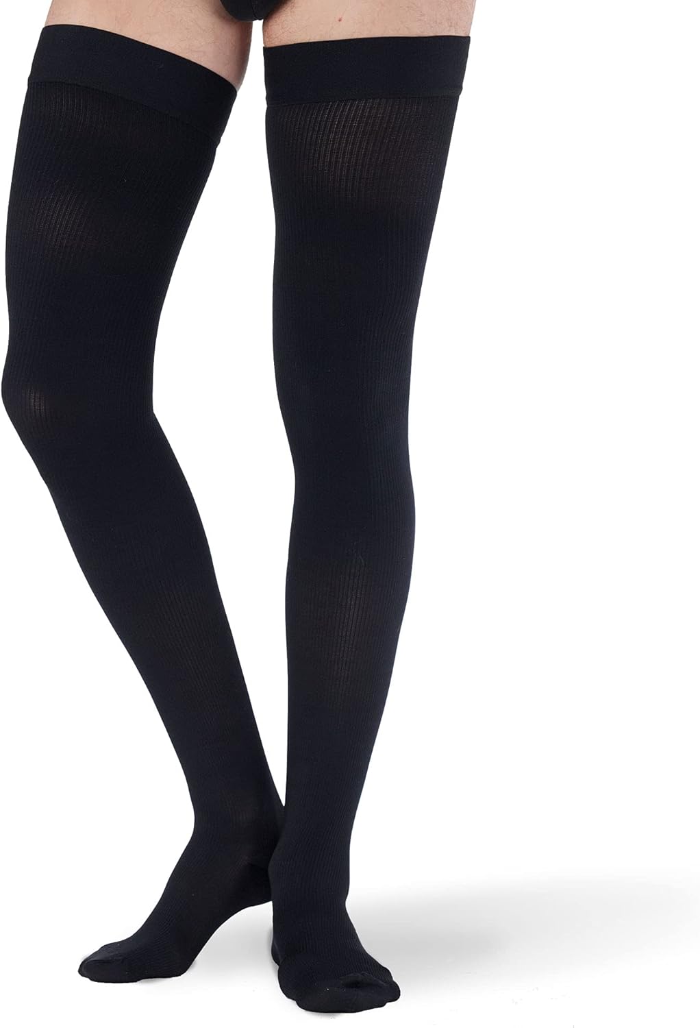 thigh high compression hose