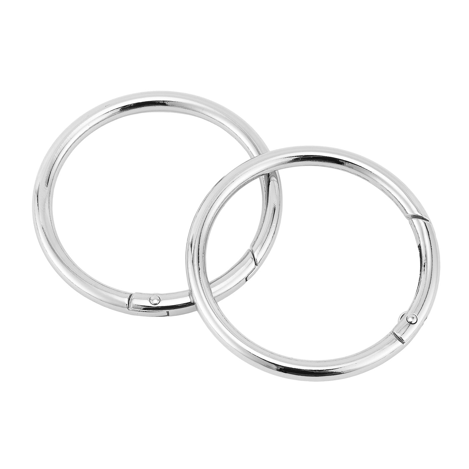 DEVPSISR 15pcs Trigger Spring O Rings Round,Metal Keychain Ring Round Carabiner Clips for Keyrings Buckle, Bags,Purses