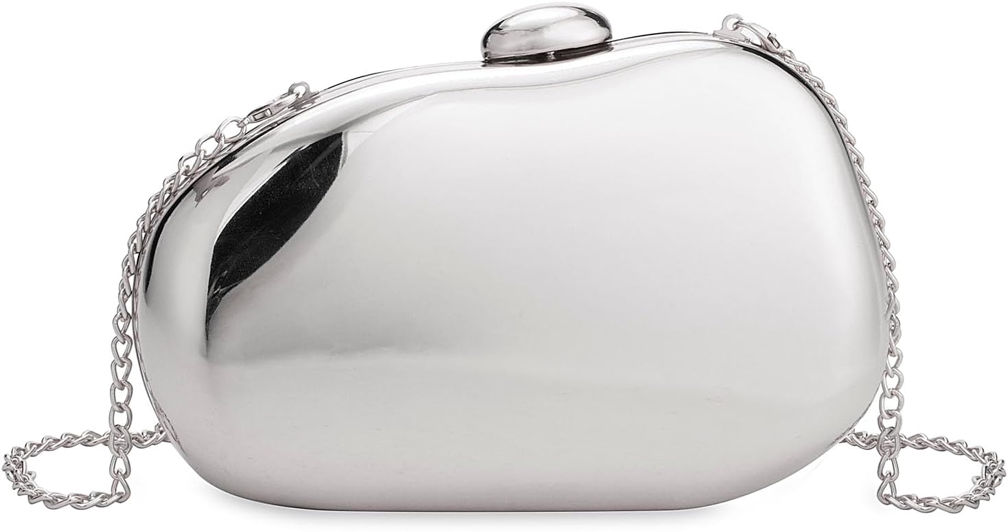 Gets Acrylic Clutch Purses for Women Gold Metallic Purse Silver Unique Handbag for Wedding Party Prom - Image 8