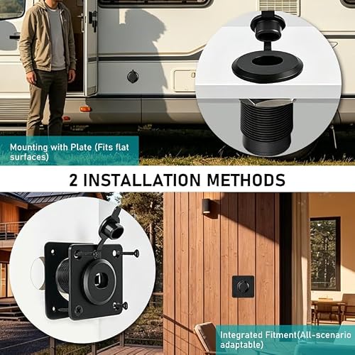 Wall Socket Pass Through Kit for Starlink Gen3/Gen 4 Aluminum IP68 Waterproof RJ45 CAT6 Ethernet Female to Female Bulkhead Panel Socket for RV Camper Boat Trailer — view 5