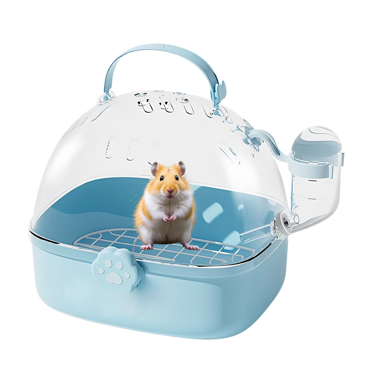 Bird Carrier Cage - Portable Small Animal Carrier Cage With Water Bottle, Guinea Pig Outgoing Cages For Small Pets, Lovebird, Budgies, Parakeet, Gerbils, Mice, Dwarf Hamster 7.2x6.4x6.7''