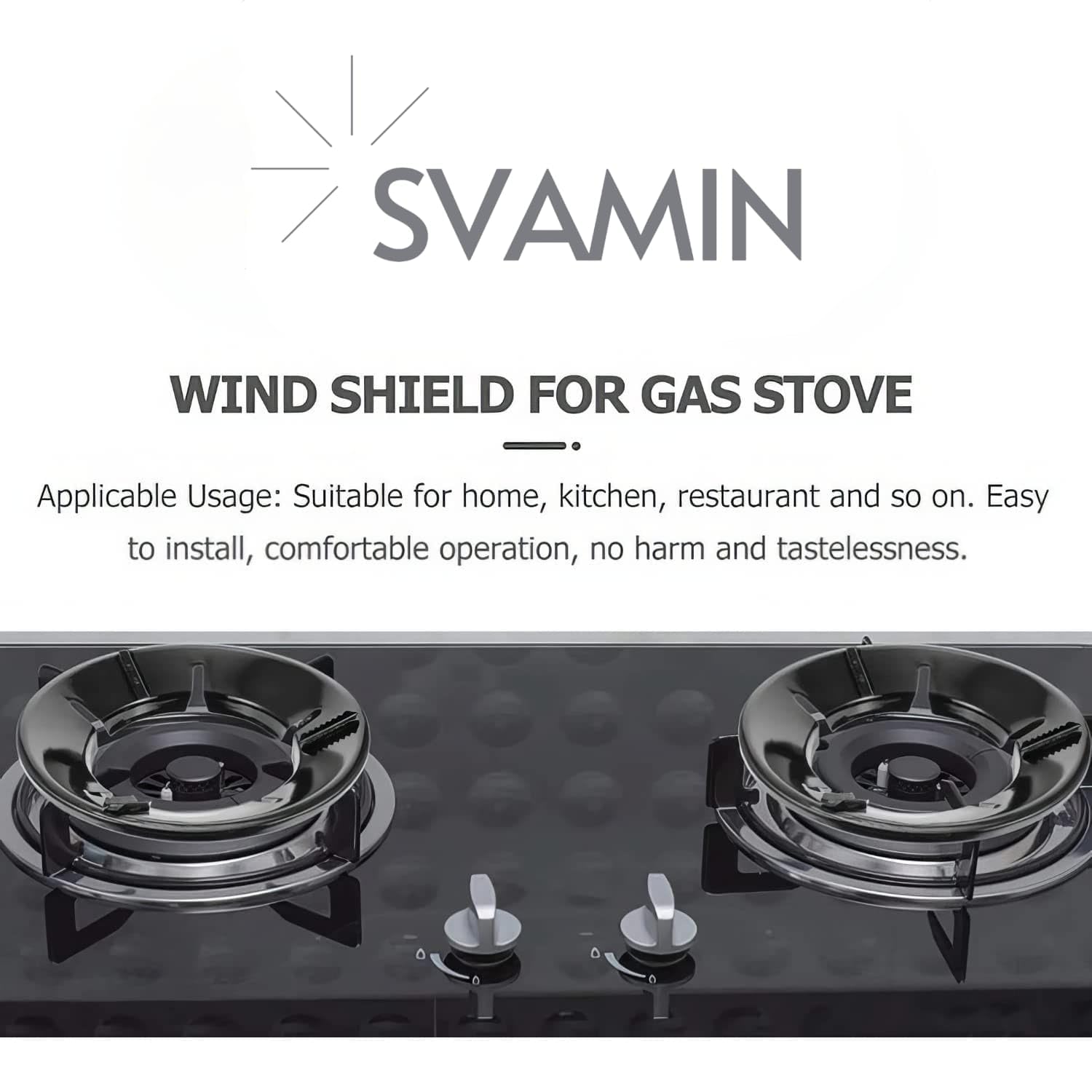 Pack Of 3 Premium Gas Saver Burner Stand Chula Burner gas Saver Stand Jali Ring Fire & Windproof Energy Saving, Chula Support Stand 4 Legs Supported for Indian Gas 0.7MM (Black, Pack Of 3) — Amazon image 2