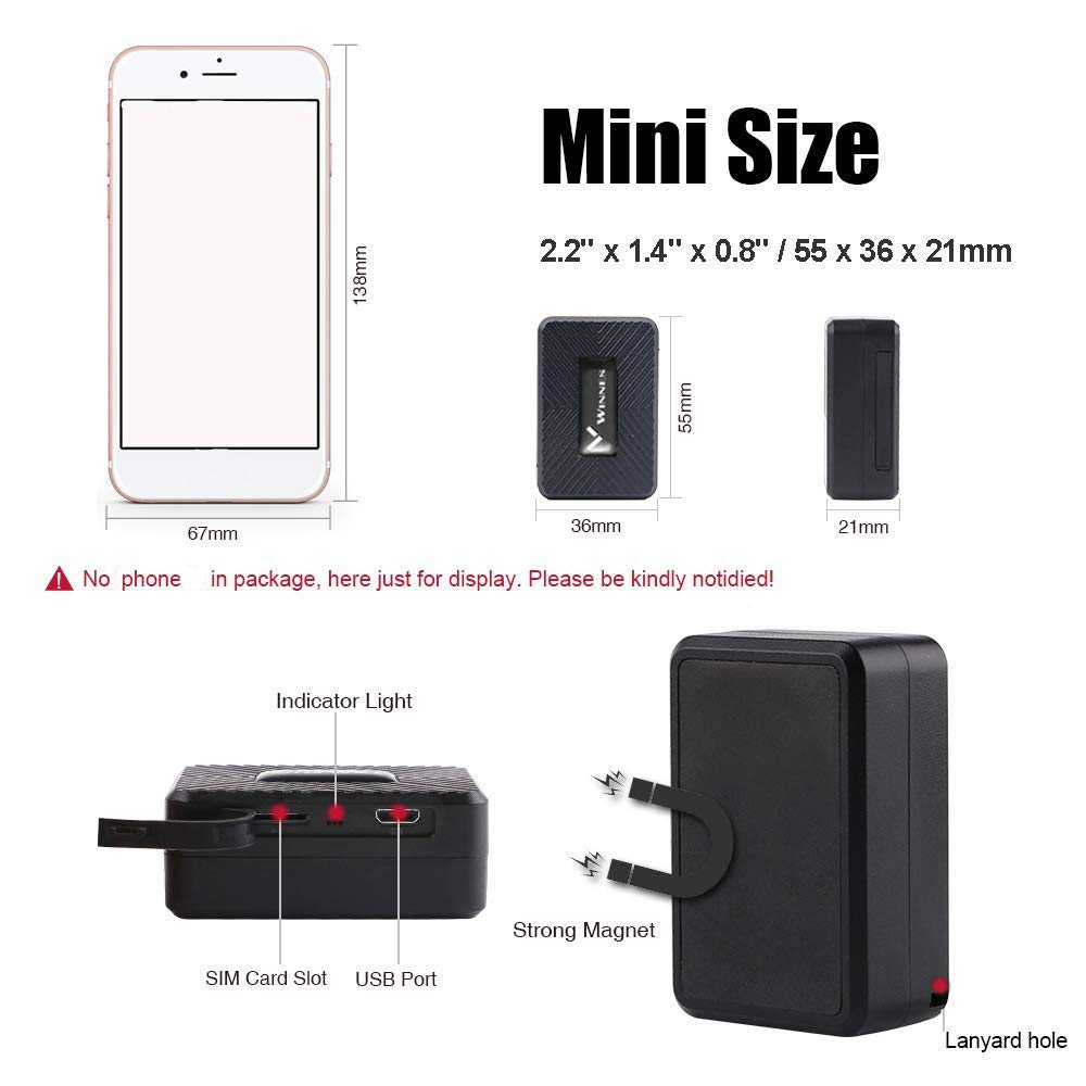 TK913 Mini Traceur GPS Portable Traceur de véhicules 2 G Localisateur GPS 1500 mAh étanche Aimant Moniteur de Voix Application Web Gratuite