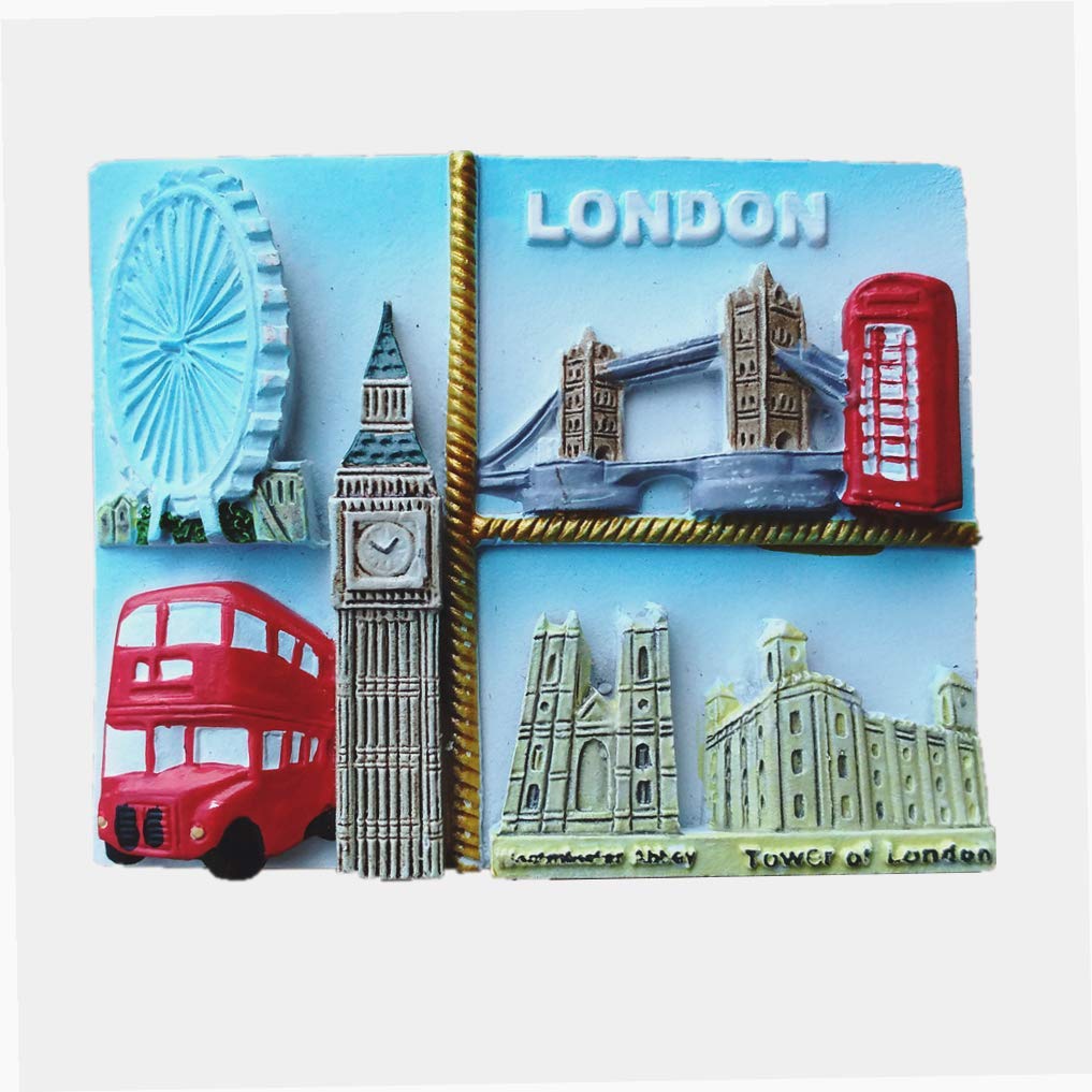 Magnete Frigorifero 3D Londra - Souvenir Viaggio Regno Unito, Decorazione Cucina Casa In Resina, Calamita Originale Inghilterra