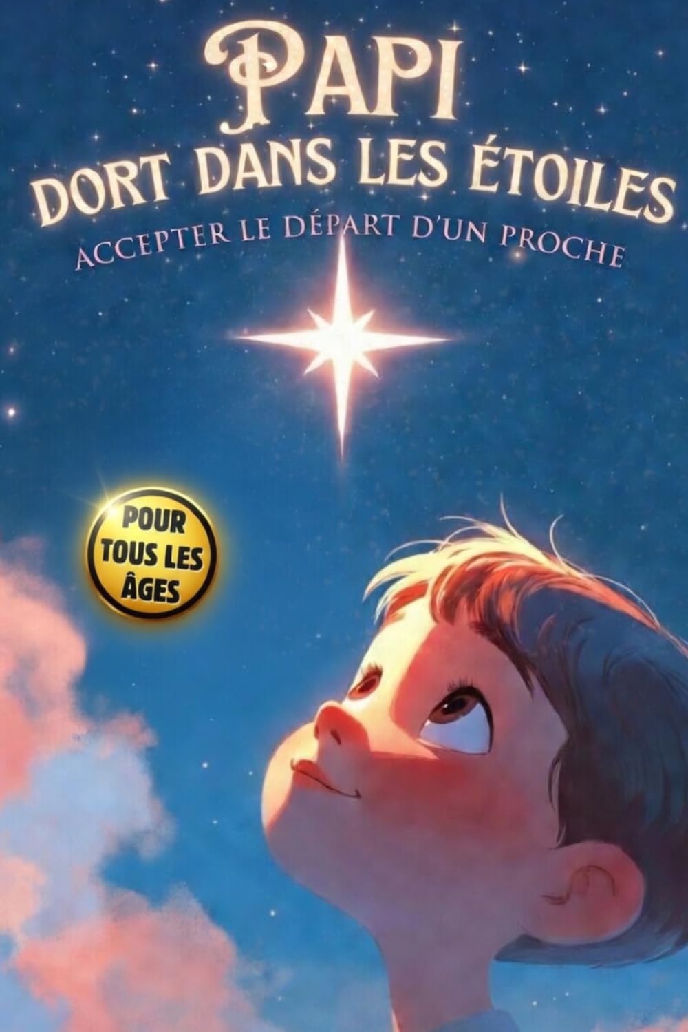 PAPI DORS DANS LES ETOILES: Accepter le Départ d'un Proche et Expliquer La Mort aux Enfants: Un livre sur la mort pour enfants, petit guide pour affronter le décès et l'absence de son grand-père