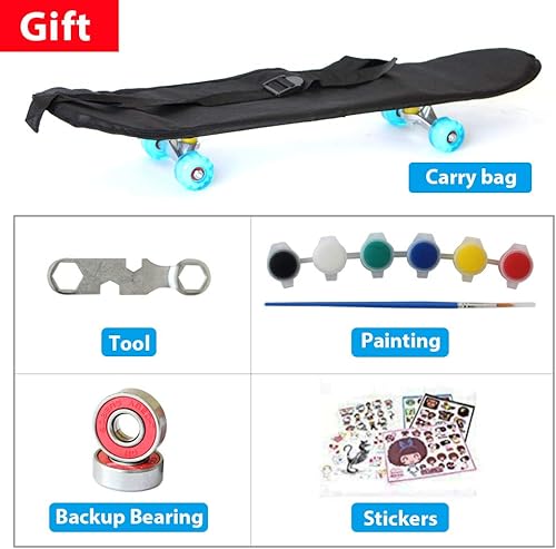 Miniatura 6 de Easy_Way Complete Skateboards- Standard Skateboards for Beginners Kids Boys Girls Teenager- 31''x 8''Canadian Maple Cruiser Pro Skate Board,