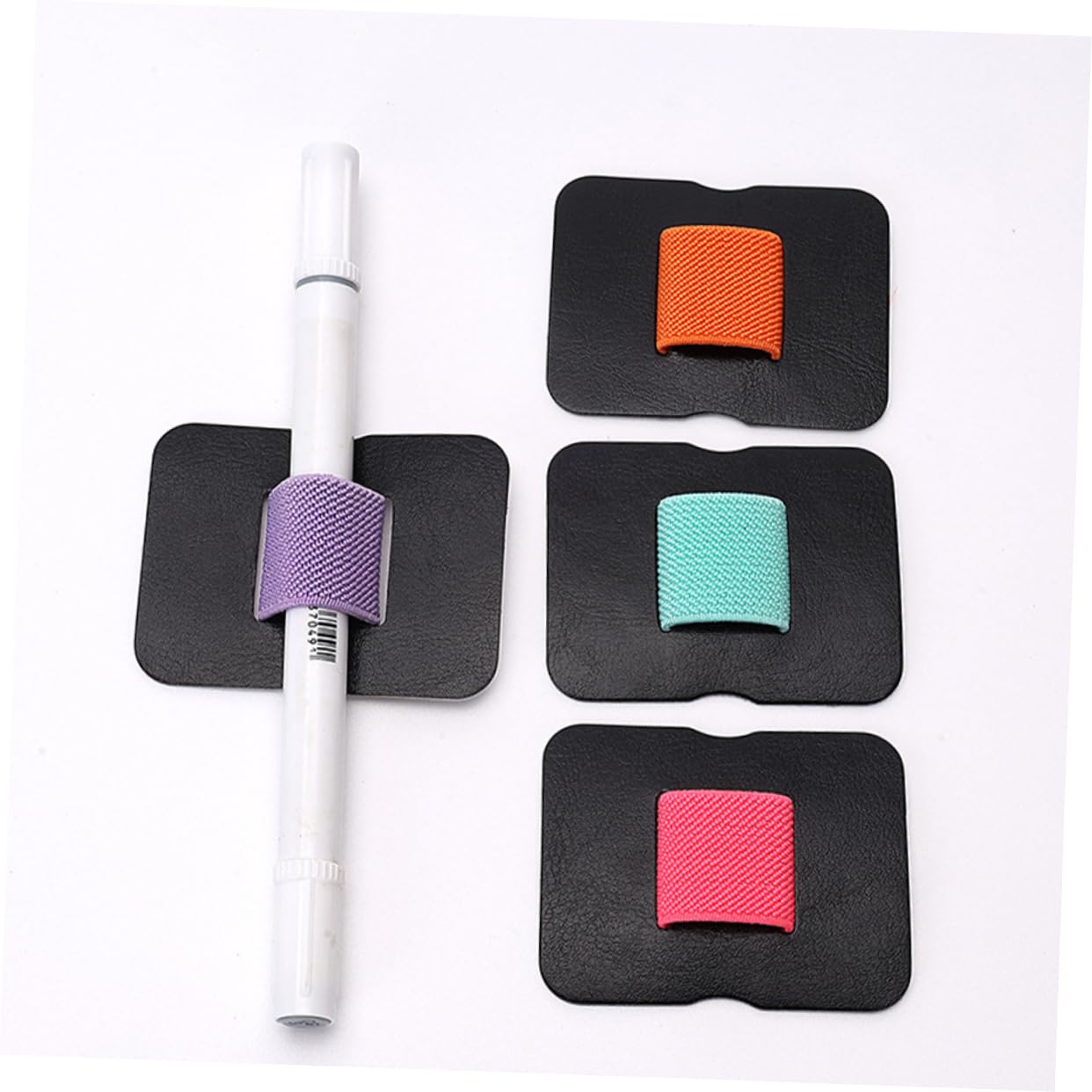 SHINEOFI 50 Stück Selbstklebender Stiftclip office organizer büro organizer büroartikel stifthalter für notizbuch kassenrollen stylofon selbstklebender Stifthalter Notebook-Stifthalter Pu